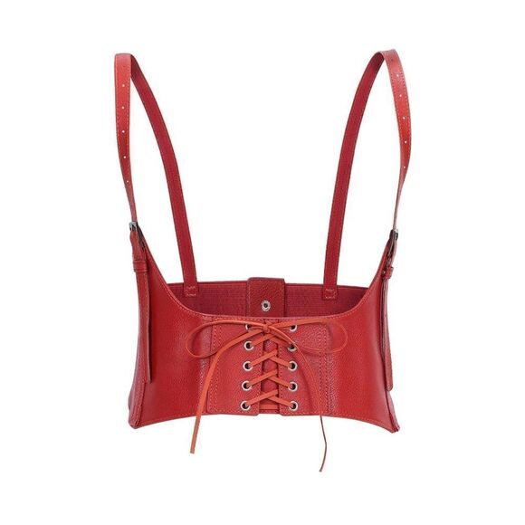 Harness Belt Red Leather - Picture 2 of 5